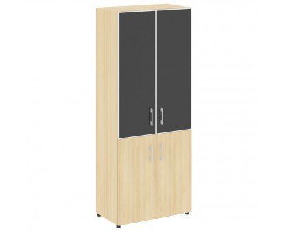 Шкаф высокий широкий LT-ST 1.2R white/black